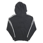 ADIDAS Womens Black Hoodie UK 6 Cotton Blend Casual Sports Sweatshirt
