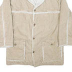 LEVI'S Mens Beige & Cream Button Jacket M Polyester Blend Corduroy Casual