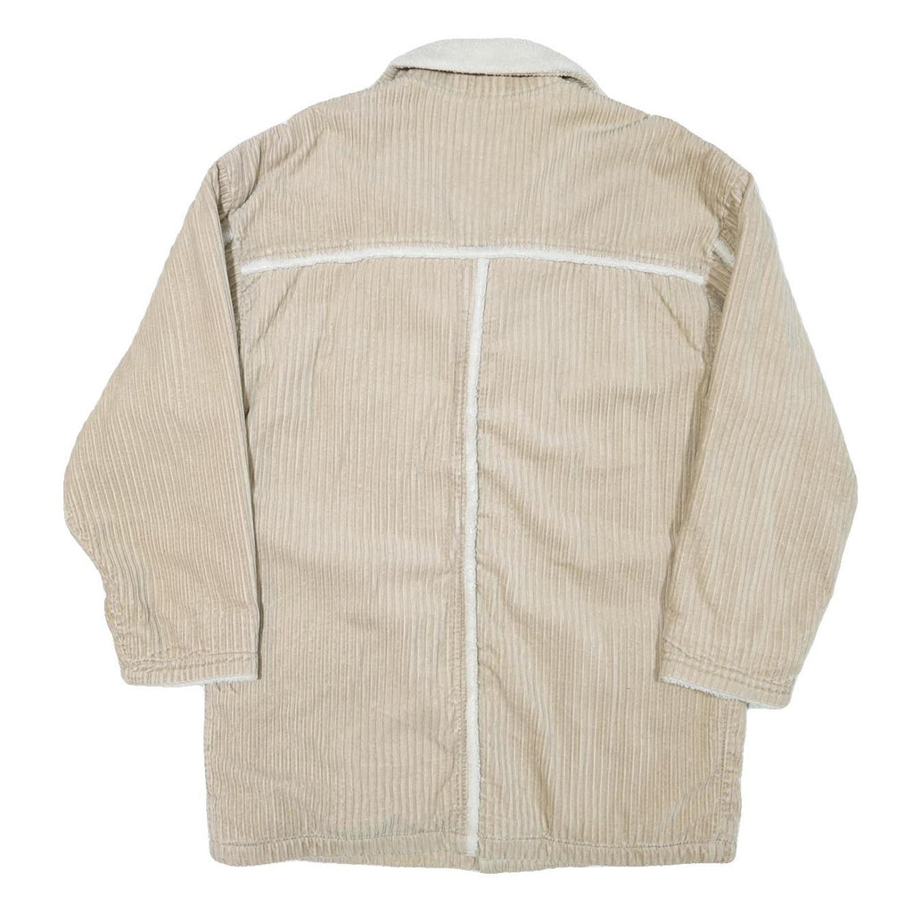 LEVI'S Mens Beige & Cream Button Jacket M Polyester Blend Corduroy Casual