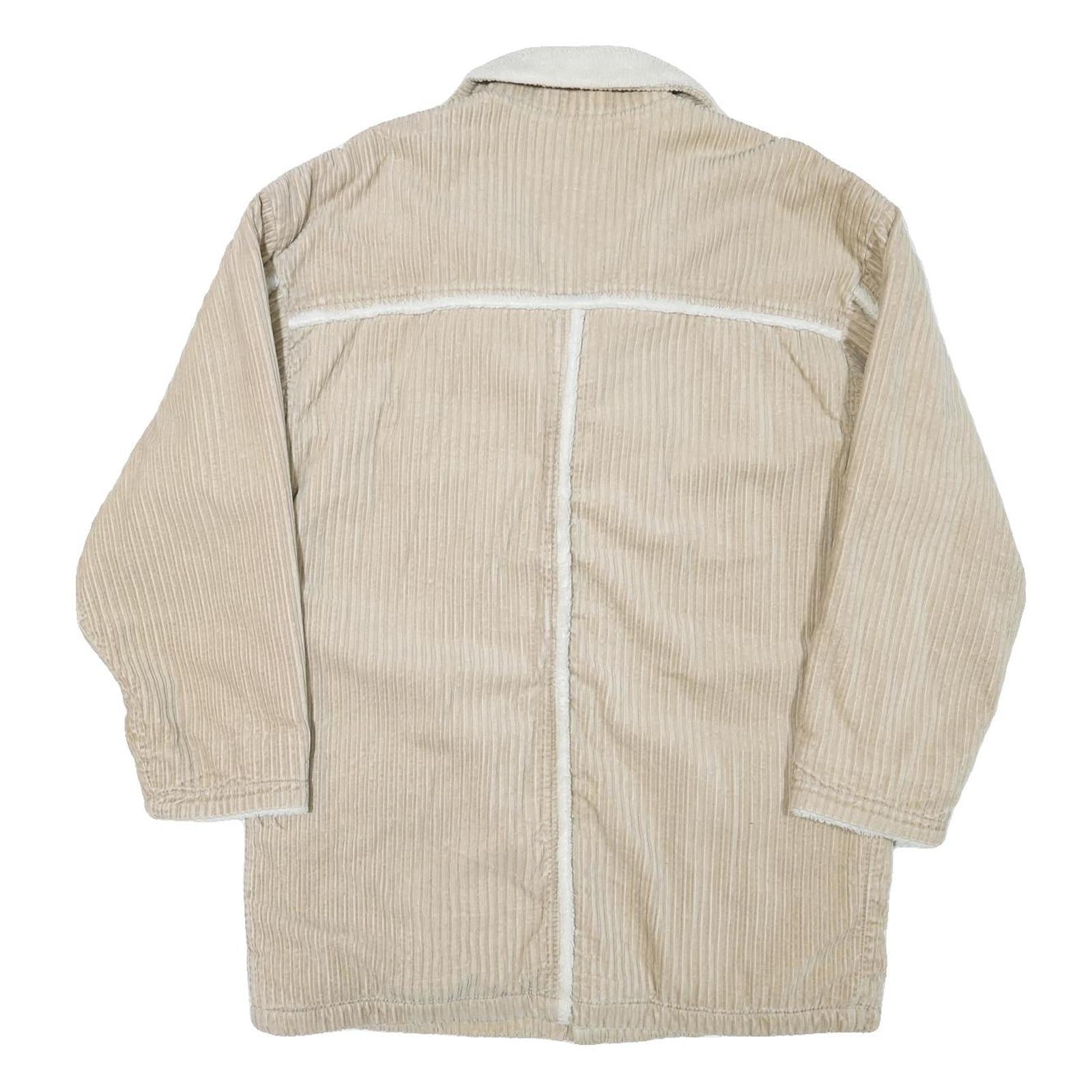 LEVI'S Mens Beige & Cream Button Jacket M Polyester Blend Corduroy Casual