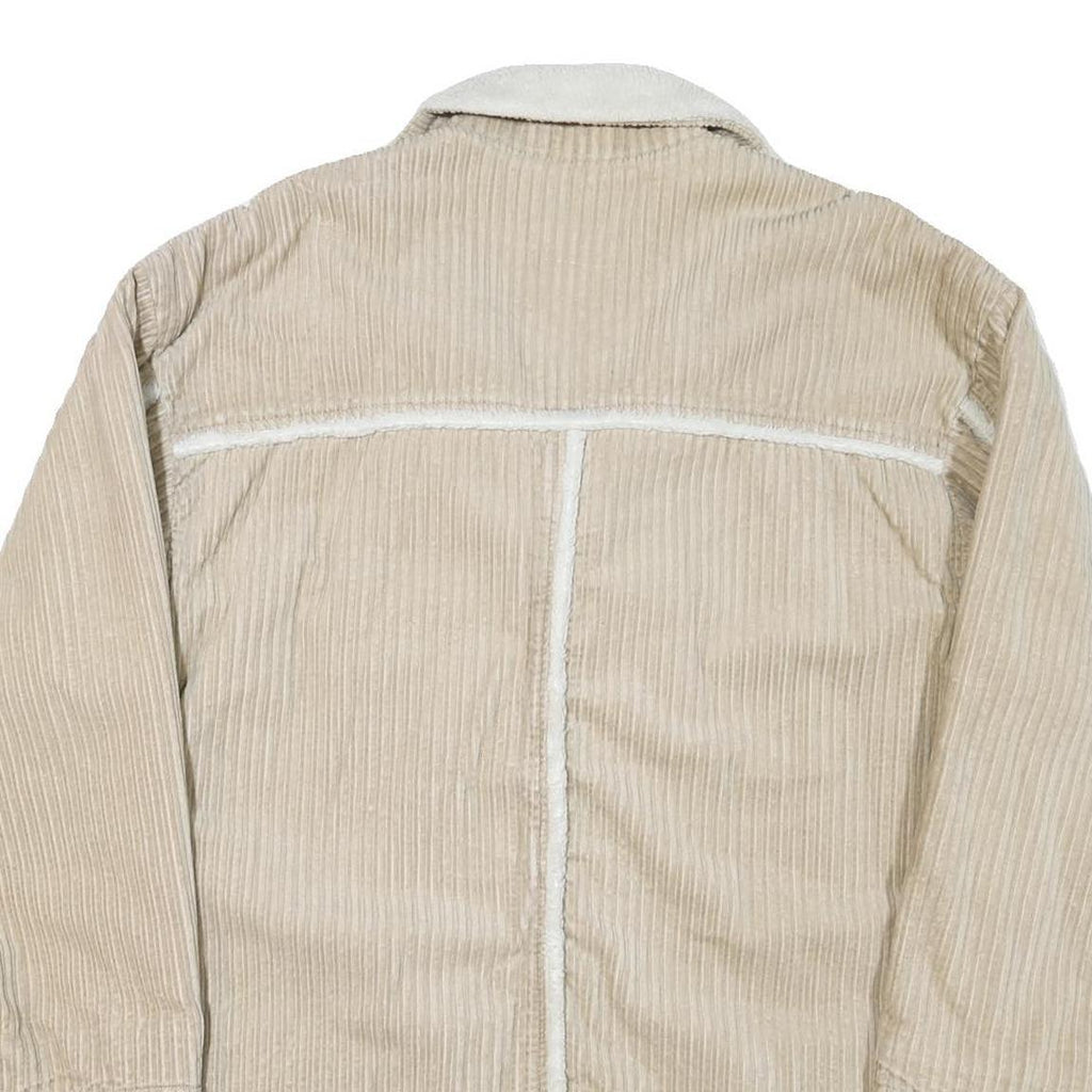 LEVI'S Mens Beige & Cream Button Jacket M Polyester Blend Corduroy Casual
