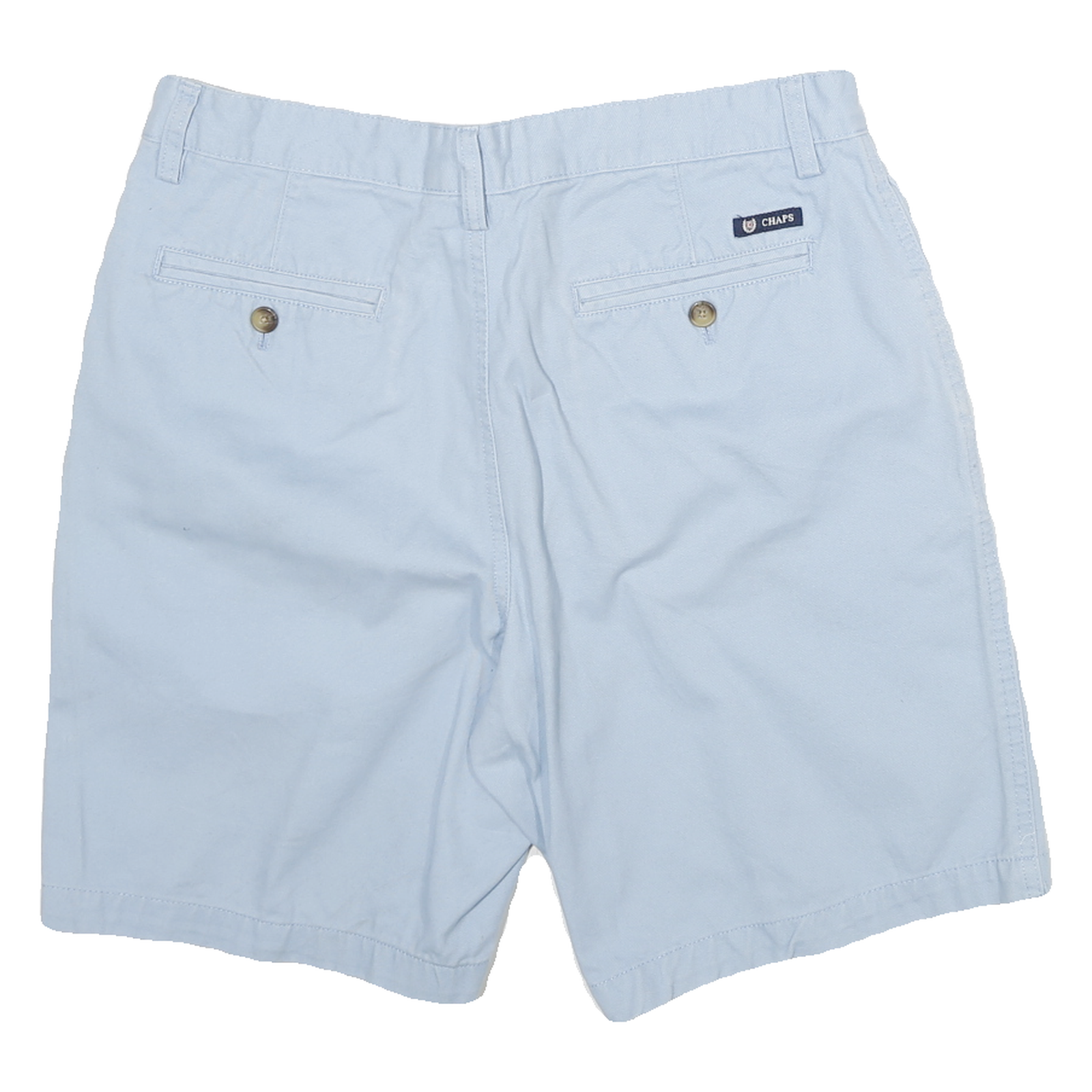 CHAPS Mens Shorts Blue Casual Classic L W32 Cotton Blend Summer Wear