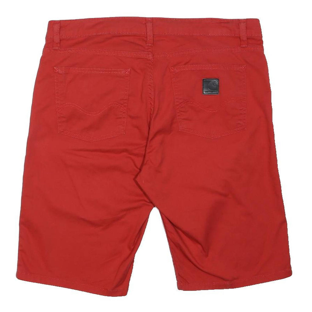 CARHARTT Mens Shorts Red Casual Cotton Blend M W34 Durable Workwear