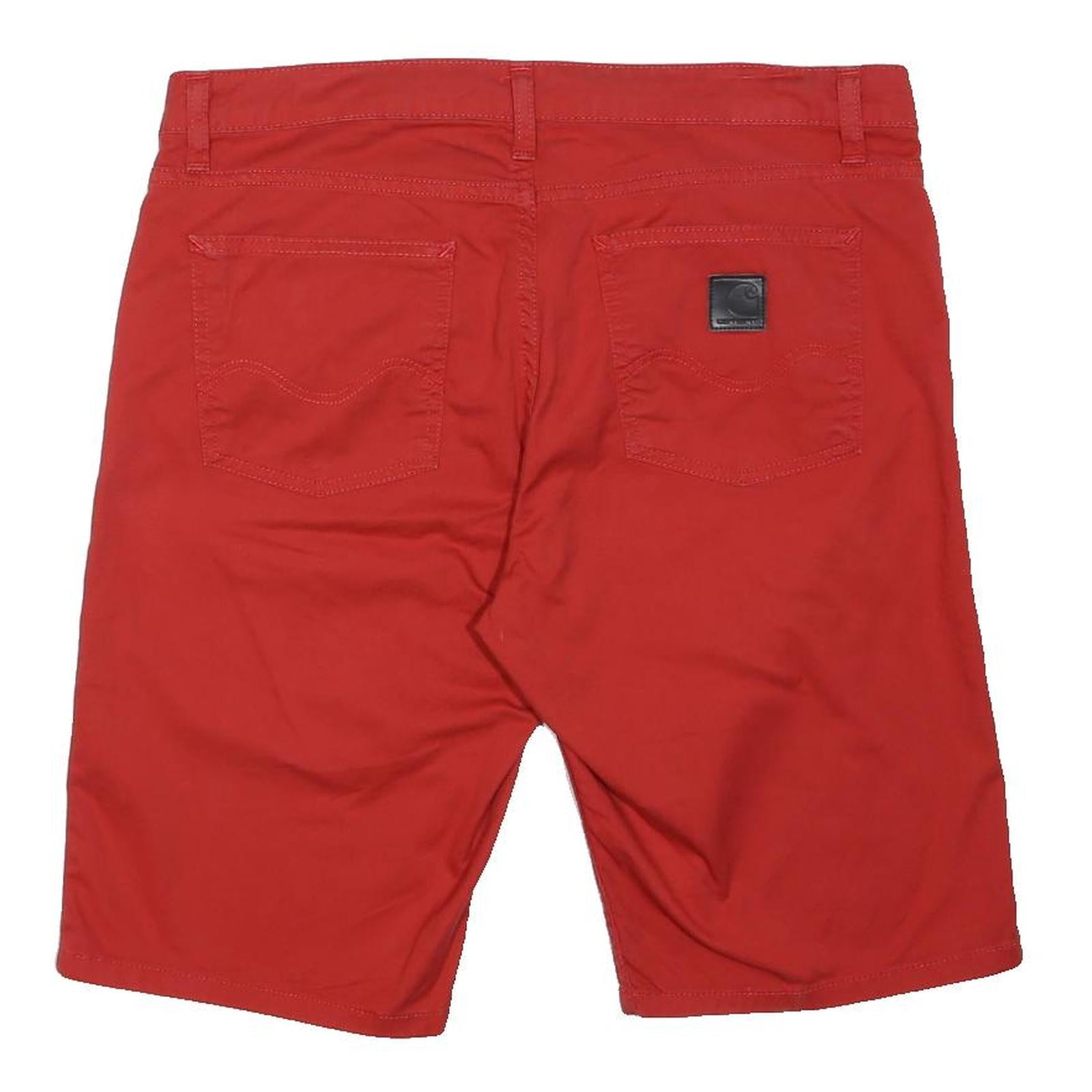 CARHARTT Mens Shorts Red Casual Cotton Blend M W34 Durable Workwear