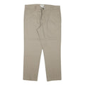 DOCKERS Mens Regular Fit Beige Cotton Blend Straight Leg Trousers W36 L29