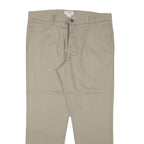 DOCKERS Mens Regular Fit Beige Cotton Blend Straight Leg Trousers W36 L29