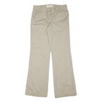 J.CREW Womens Cotton Blend Beige Regular Fit Straight Leg Trousers W31 L32