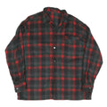 Mens Black & Red Check Cotton Shirt XL Long Sleeve Button Closure Casual