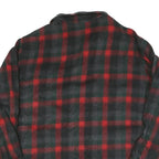 Mens Black & Red Check Cotton Shirt XL Long Sleeve Button Closure Casual