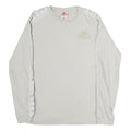 KAPPA Womens White & Cream Long Sleeve Crew Neck Logo T-Shirt L Casual Cotton