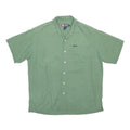 CHAPS RALPH LAUREN Mens Green Short Sleeve Cotton Shirt L Casual Relaxed Fit