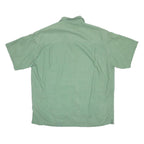 CHAPS RALPH LAUREN Mens Green Short Sleeve Cotton Shirt L Casual Relaxed Fit