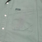 CHAPS RALPH LAUREN Mens Green Short Sleeve Cotton Shirt L Casual Relaxed Fit
