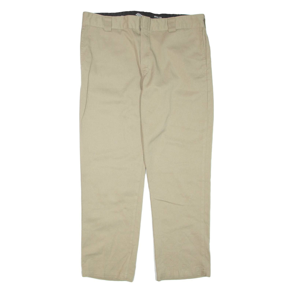 DICKIES Mens Trousers Beige Slim Straight W38 L32