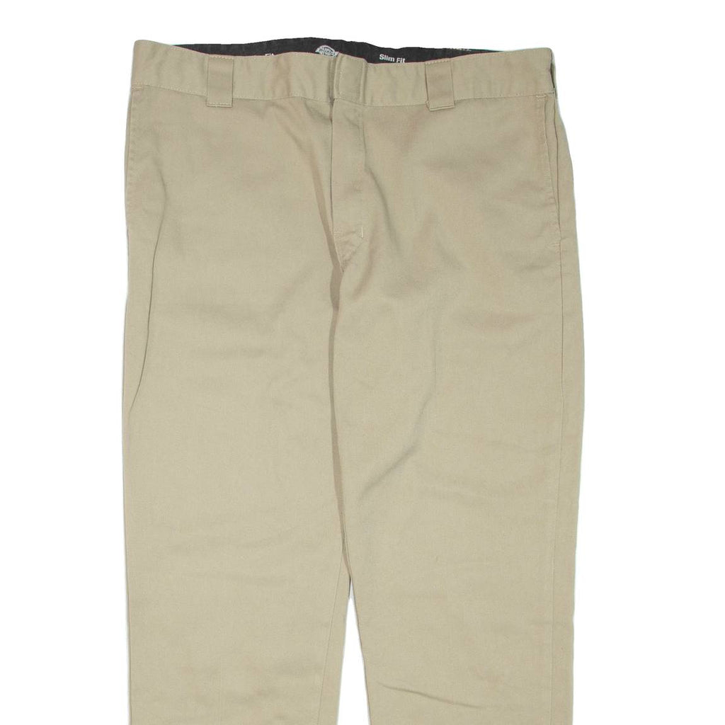 DICKIES Mens Trousers Beige Slim Straight W38 L32