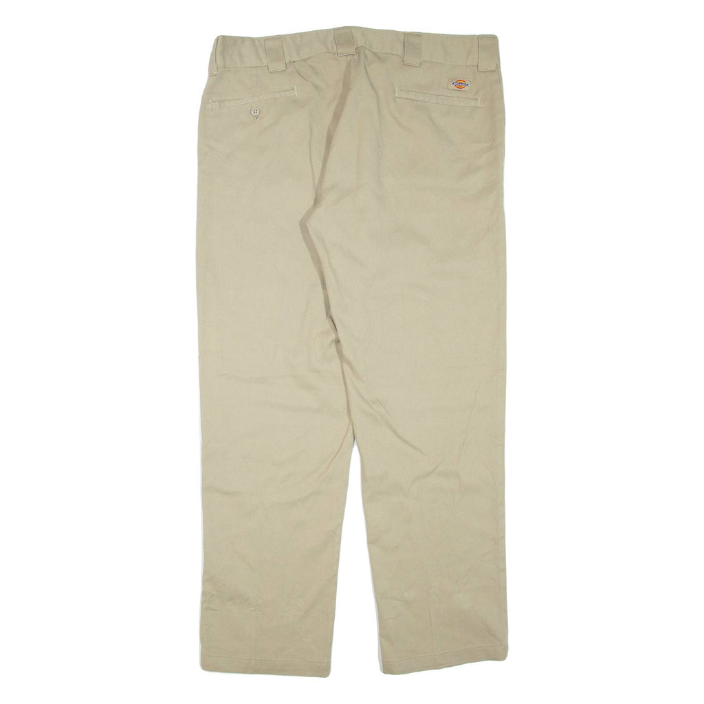DICKIES Mens Trousers Beige Slim Straight W38 L32
