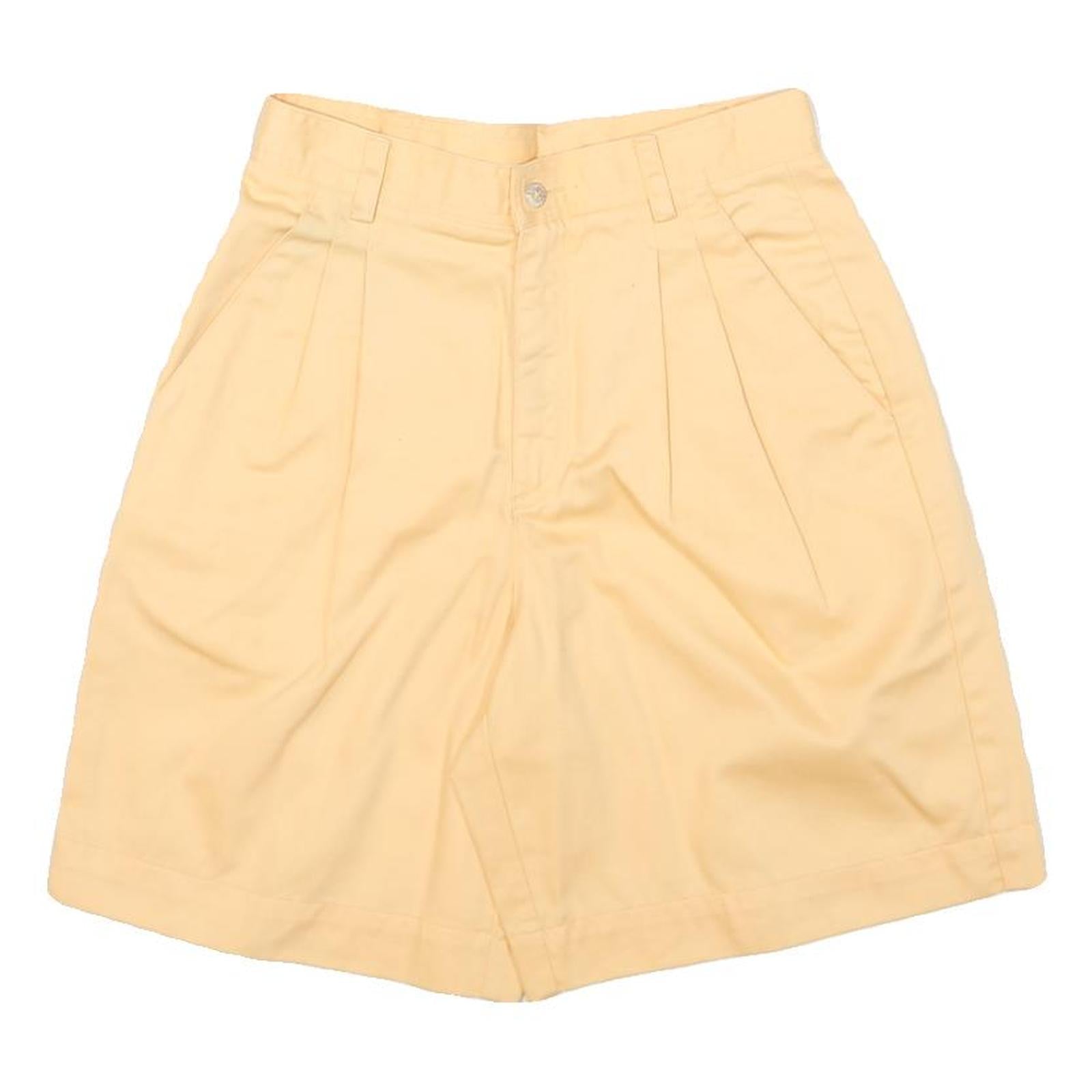 LIZ CLAIBORNE Womens Yellow Casual Shorts M W26 Cotton Blend Relaxed Fit