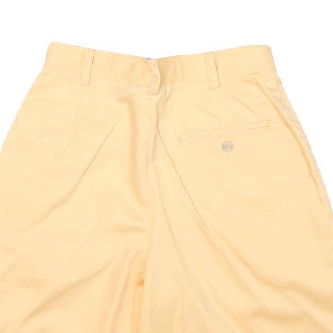 LIZ CLAIBORNE Womens Yellow Casual Shorts M W26 Cotton Blend Relaxed Fit