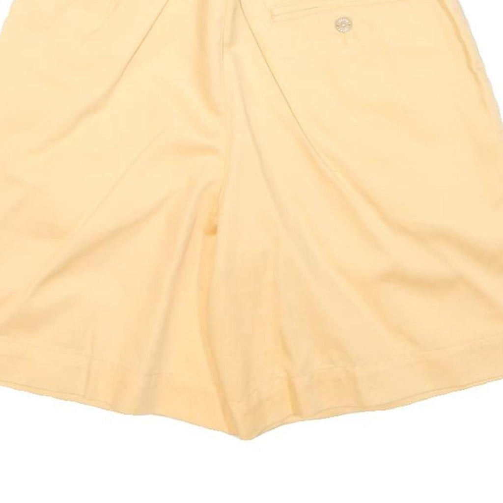 LIZ CLAIBORNE Womens Yellow Casual Shorts M W26 Cotton Blend Relaxed Fit
