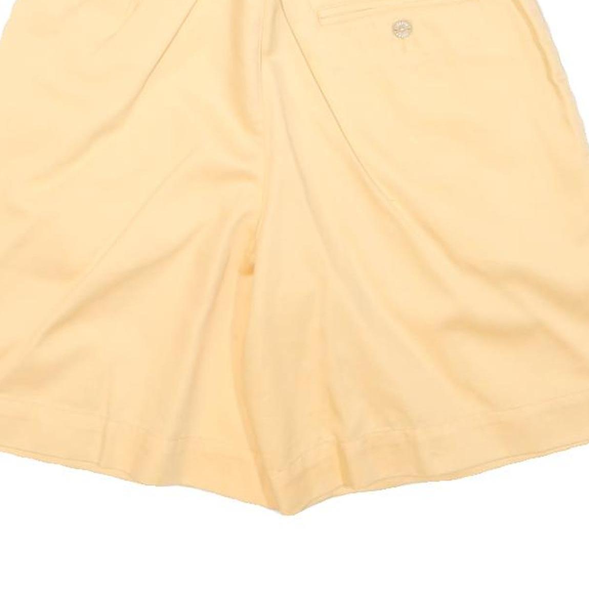 LIZ CLAIBORNE Womens Yellow Casual Shorts M W26 Cotton Blend Relaxed Fit