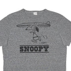 TSPTR Mens Grey Snoopy Graphic T-Shirt L Short Sleeve Crew Neck Surf Print