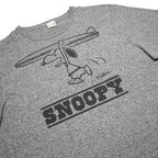 TSPTR Mens Grey Snoopy Graphic T-Shirt L Short Sleeve Crew Neck Surf Print