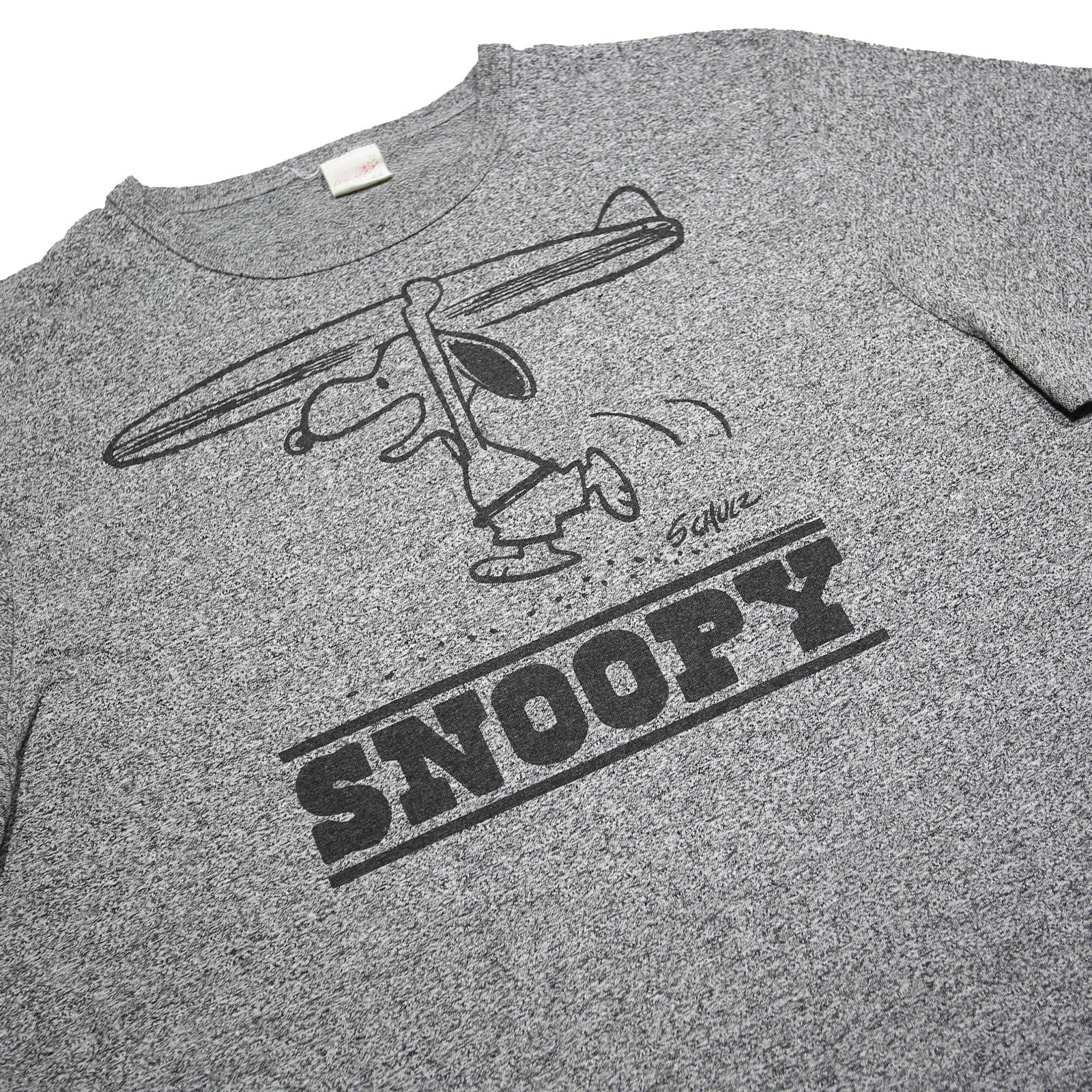 TSPTR Mens Grey Snoopy Graphic T-Shirt L Short Sleeve Crew Neck Surf Print