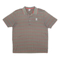 NIKE Mens Grey & Red Striped Short Sleeve Polo Shirt XL Cotton Blend Casual