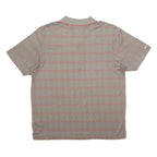 NIKE Mens Grey & Red Striped Short Sleeve Polo Shirt XL Cotton Blend Casual