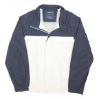 NAUTICA Mens Navy & White Zip Jacket XL Polyester Blend Colourblock Casual