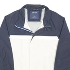 NAUTICA Mens Navy & White Zip Jacket XL Polyester Blend Colourblock Casual