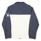 NAUTICA Mens Navy & White Zip Jacket XL Polyester Blend Colourblock Casual