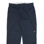 DICKIES Mens Cotton Blend Navy Loose Straight Trousers W40 L32 Workwear Zip