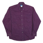 WRANGLER Mens Purple Cotton Blend Shirt M Button-Down Casual Western Style