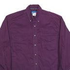 WRANGLER Mens Purple Cotton Blend Shirt M Button-Down Casual Western Style