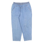 LADY BLAIR Womens Cotton Blend Blue Regular Fit Straight Leg Trousers W32 L26