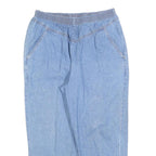 LADY BLAIR Womens Cotton Blend Blue Regular Fit Straight Leg Trousers W32 L26