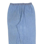 LADY BLAIR Womens Cotton Blend Blue Regular Fit Straight Leg Trousers W32 L26