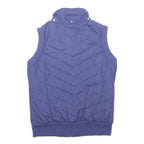 ELLESSE Womens Blue Sleeveless Quilted Jacket UK 12 Polyester Zip Casual