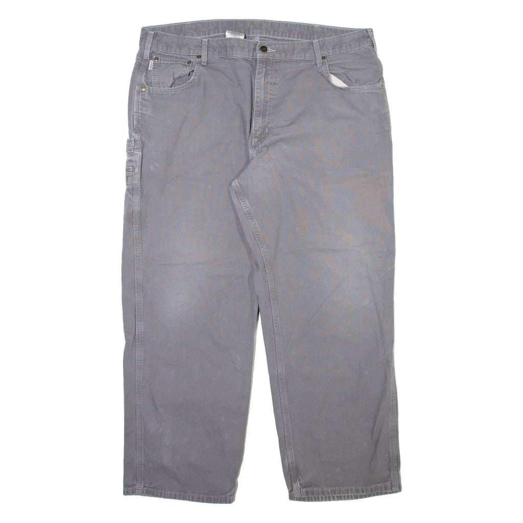 CARHARTT Carpenter Mens Trousers Grey Loose Straight W42 L30