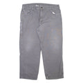 CARHARTT Carpenter Mens Trousers Grey Loose Straight W42 L30