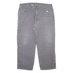 CARHARTT Carpenter Mens Trousers Grey Loose Straight W42 L30