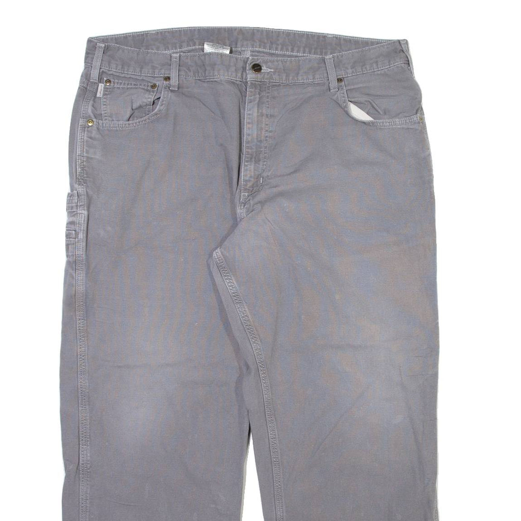CARHARTT Carpenter Mens Trousers Grey Loose Straight W42 L30