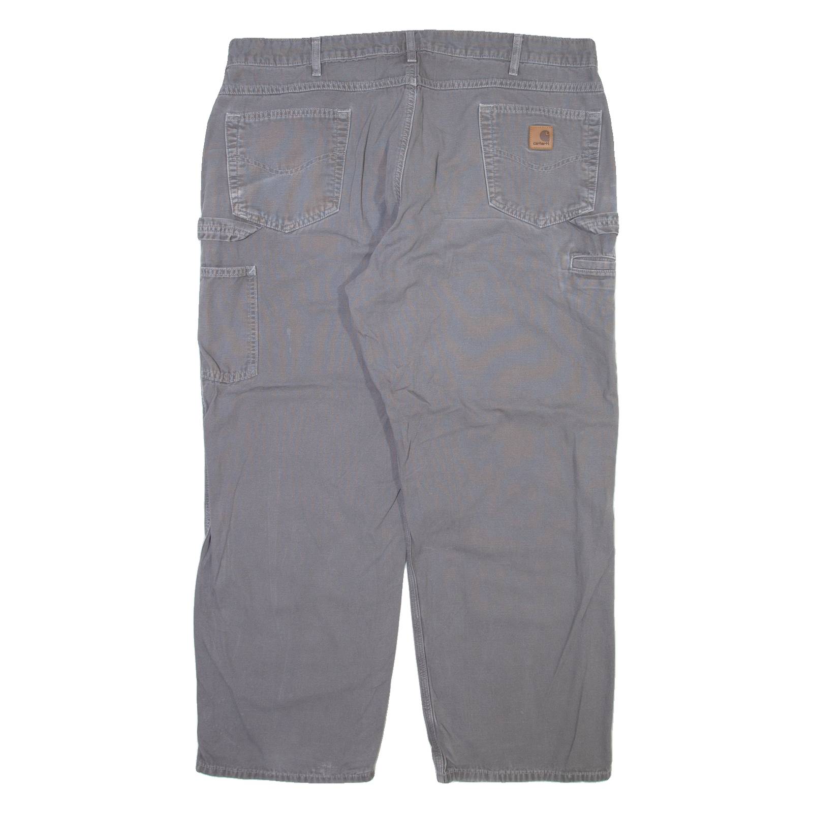 CARHARTT Carpenter Mens Trousers Grey Loose Straight W42 L30