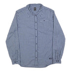JACK WOLFSKIN Womens Blue & Navy Check Shirt S Outdoor Casual Button Front