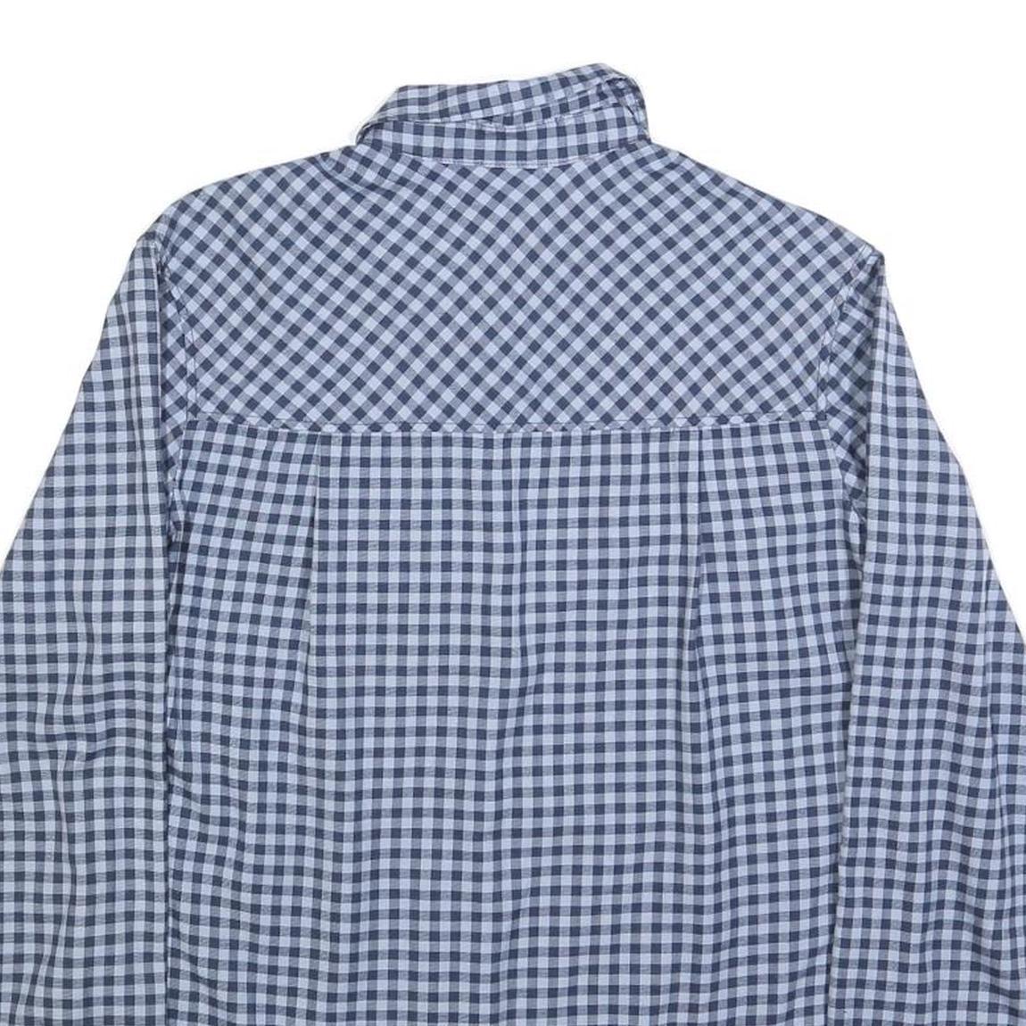 JACK WOLFSKIN Womens Blue & Navy Check Shirt S Outdoor Casual Button Front
