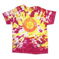 Mens Pink & Yellow Tie Dye T-Shirt M Short Sleeve Crew Neck Printed Graphic