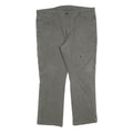 DICKIES Mens Cotton Blend Grey Regular Straight Trousers W42 L30 Workwear Zip
