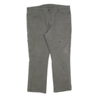 DICKIES Mens Cotton Blend Grey Regular Straight Trousers W42 L30 Workwear Zip