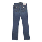 TRUE RELIGION Womens Jeans Blue Slim Straight Denim Medium W24 L30 Classic Zip